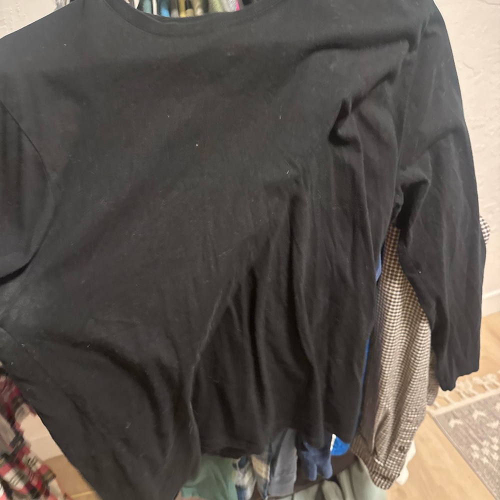 Topman Black Long Sleeve Shirt